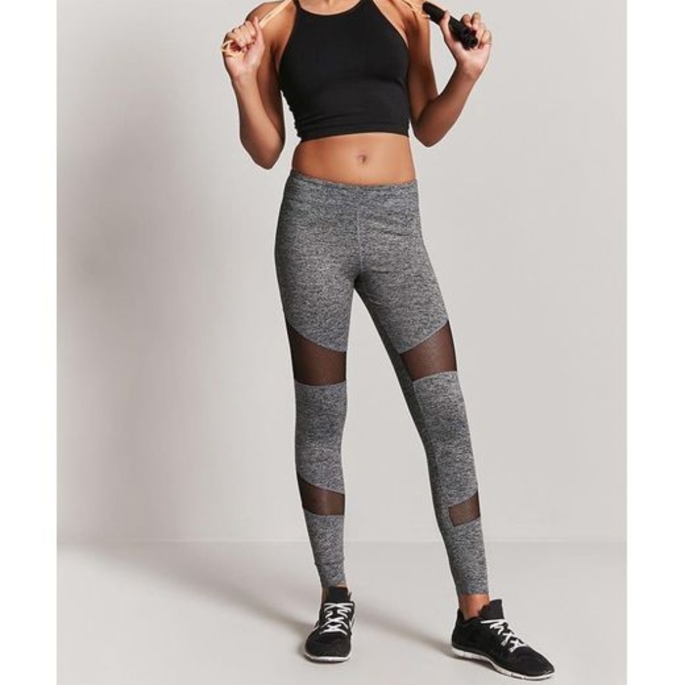 Forever 21 Mesh Panel Leggings